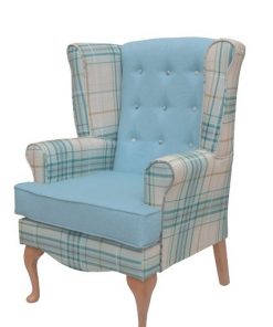 Calder high seat chair in Panaz Oscar check, www.homecarechairs.co.uk , high seat chairs, Fireside Chairs, high back chairs, wingback chair, elderly chairs.